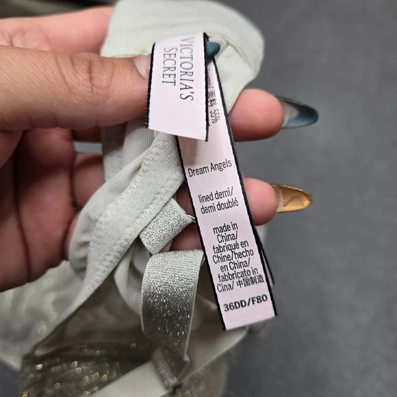 Victoria's Secret Ivory Lace Dream Angels Lined Demi Set - Picture 4 of 6